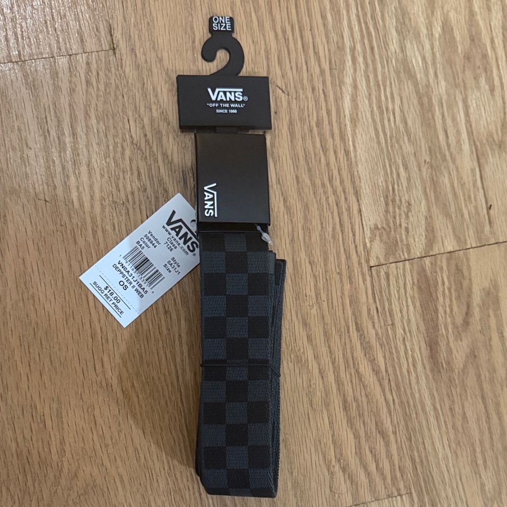 Vans Black Checkered Belt